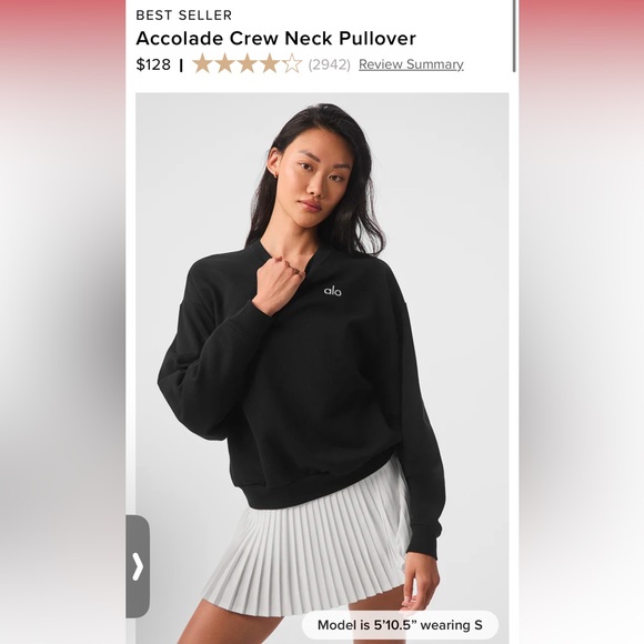 Alo yoga black crew - Picture 4 of 7